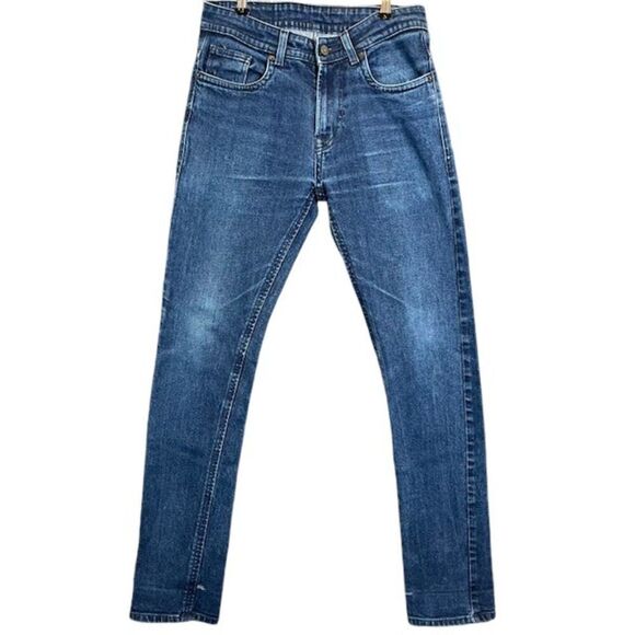 Peter England Men's Classic Tapered Jeans Medium Whisker Washed Size 30 x 32 - Picture 1 of 12